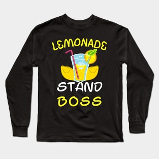 Lemonade Smiley Stand Boss lemon Juice gift Long Sleeve T-Shirt